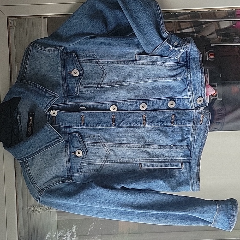 Girls small blue button-up Jean jacket